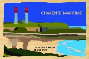 Charente Maritime - Les phares jumeaux de l'Ile d'Aix