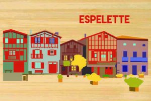 Pyrénées Atlantiques - Espelette rue