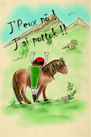 Pyrénées Atlantiques - J'peux po ! J'ai pottok !! femme