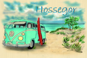Landes - Hossegor combi bleu