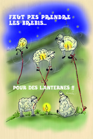 Pyrénées Atlantiques - Faut pas prendre les brebis pour des lanternes