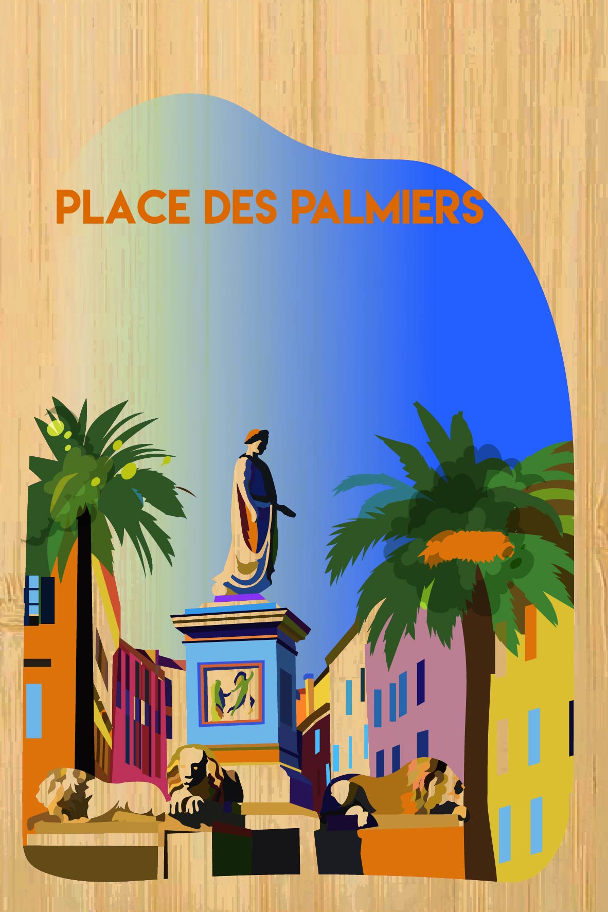 Corse - Place des Palmiers
